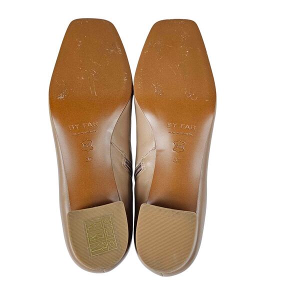 BY FAR Leather Low Heel Square Toe Booties $540 Size 37 - Picture 2 of 14